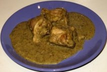 Liebre con salsa de aceitunas