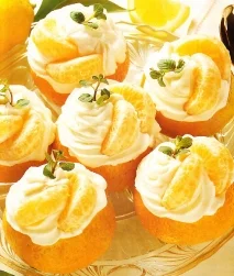 Mandarinas rellenas de helado de limón