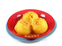 Receta de Manzanas al cava con crocanti
