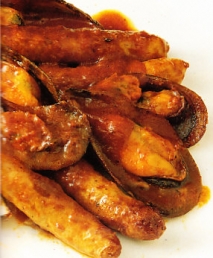 Mejillones y salchichas