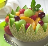 Melón relleno de frutas