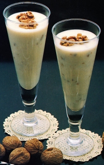 Mousse de café y nueces
