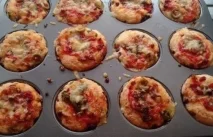 Receta de Muffins pizza