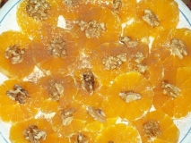 Naranja con canela y nueces