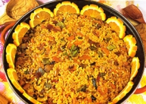 Paella de verduras y hortalizas