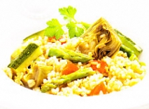 Paella integral con hortalizas