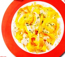 Receta de Pappardelle con nata y limón