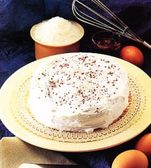 Pastel de coco y café