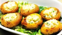 Patatas asadas con nata agria
