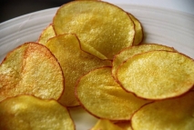 Patatas chips al microondas