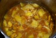 Patatas con chocos