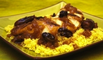 Pechugas de pollo a la miel con dátiles y cuscús
