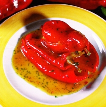 Pimientos rellenos de codorniz