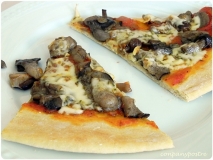 Pizza de setas frescas