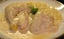 Pollo a la crema de ave