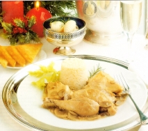 Pollo con champiñones