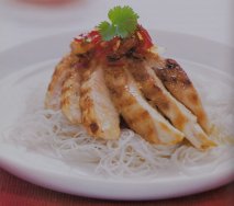 Receta de Pollo con mermelada de guindilla y jengibre