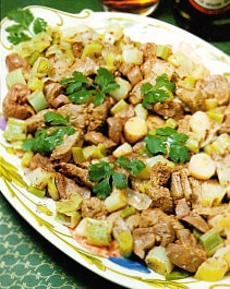 Receta de Riñón e hígado de ternera con cebolletas