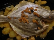 Rodaballo asado