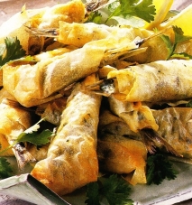 Sardinas en papillote crujiente