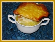 Sopa de cebolla con costra