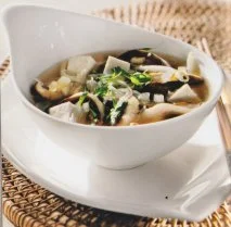 Receta de Sopa de fideos de arroz con tofu