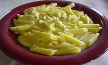 Sopa de macarrones al queso