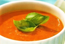 Sopa fría de tomate y melón