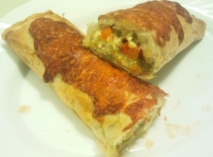 Strudel de pollo y verduras