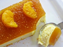 Tarta de queso con gelatina de mandarina
