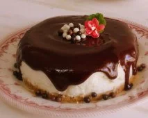 Receta de Tarta mousse de yogur con cobertura de chocolate
