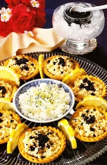 Receta de Tartaletas de huevos y caviar
