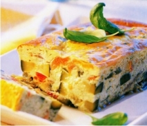 Terrina de verduras y bacon
