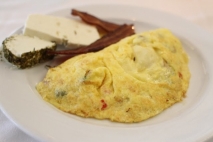 Tortilla de gambas y queso