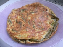 Tortilla de judías verdes con jamón