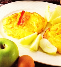 Tortitas de bacon y manzana
