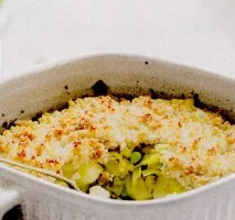 Verduras al horno con crujiente de coliflor