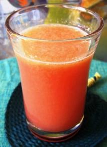 Zumo de naranja y granada