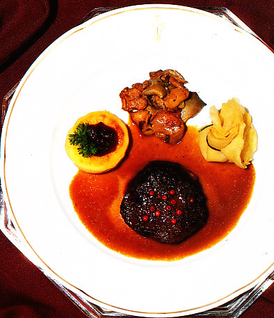 Solomillo adobado a la pimienta rosa