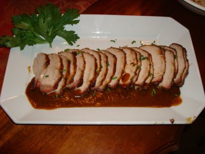 Solomillo de cerdo con chocolate