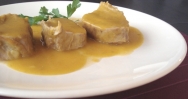 Solomillo de cerdo con salsa de mostaza