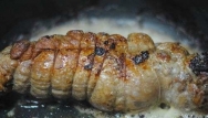 Solomillo de ternera relleno de roquefort al microondas