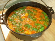 Sopa de acelgas y calabaza