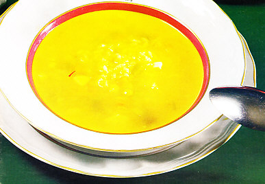 Sopa de arroz y verduras