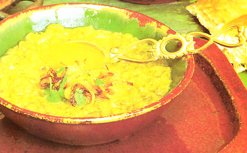 Sopa de lentejas verdes