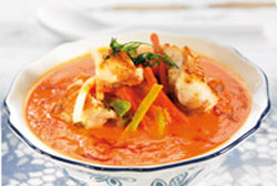 Sopa de mar con sabores del campo