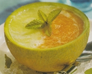 Sopa de melón de dos colores