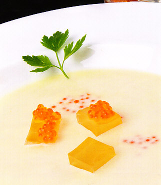 Sopa fría de puerro con manzana