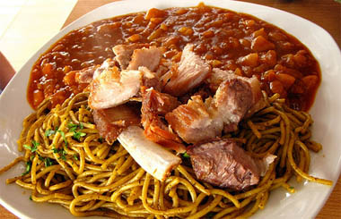 Sopa seca del sur de Lima