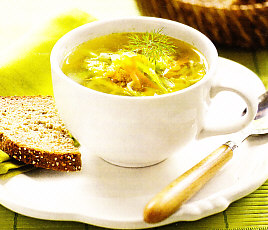 Sopa vegetal con sémola
